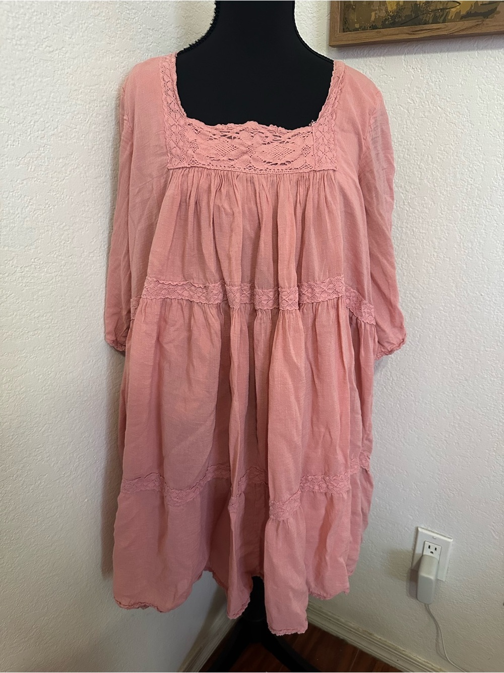 Spell & the Gypsy Harmony Tunic Dress in Peony Pink - Size XL - Picture 3 of 12